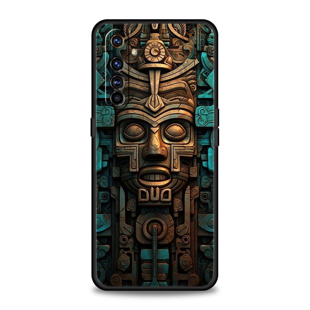Vintage Totem Painting Soft TPU For Realme 13 12 11 10 9 Pro Plus GT3 GT2 C21 C25 C35 C53 C55 C67 Pro 5G Phone Case Cover Capas