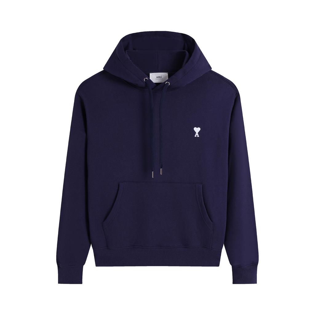 AMI 2025 Autunno e Inverno Nuova Felpa con Cappuccio Ricamata di Alta Qualità in Cotone, Felpa con Cappuccio, Maglione per Coppia