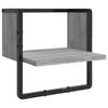 4 Piece Wall Shelf Set with Bars Grey Sonoma Particleboard