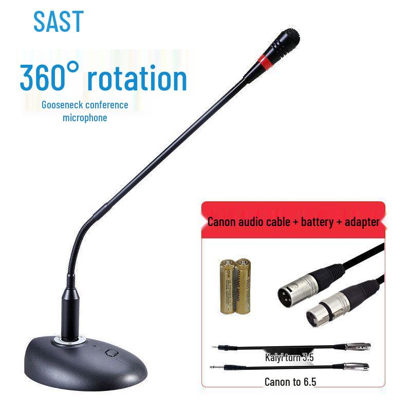 Xiangke OK-32 Wireless Dual Gooseneck Desktop Microphone for Live Broadcasts and Conferences
