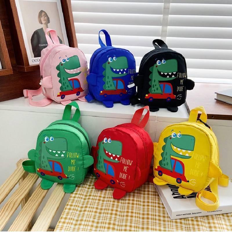 Dinosaur Car Pattern Shoulder Bag Kids Snack Backpack Outdoor School Bags Gift