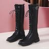 Fashion Comfortable Non-slip Trendy Women's Boots Winter New Style Round-toe Thick-soled Cross-strap Fashionable versatile women shoes