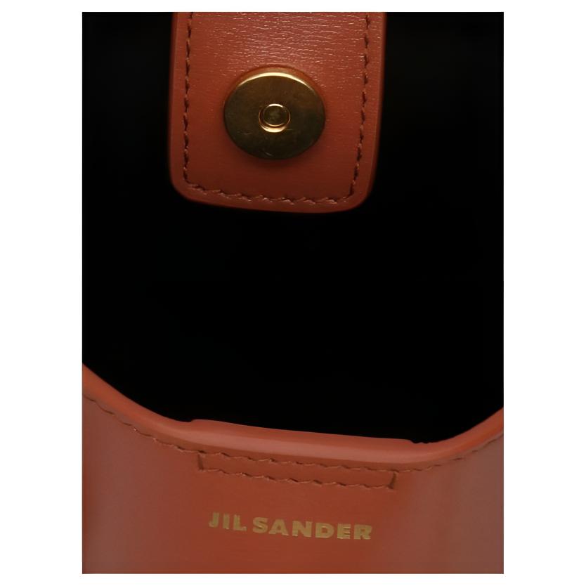 Jil Sander Tangle Classic Woven Hand-Knotted Shoulder Strap Small Calfskin Crossbody Bag Women bags Red-Brown J07WG0001P4841219