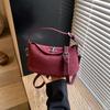 2025 Women's Retro Trendy Crossbody Dumpling Handbag: Versatile Frosted Single Shoulder Design.