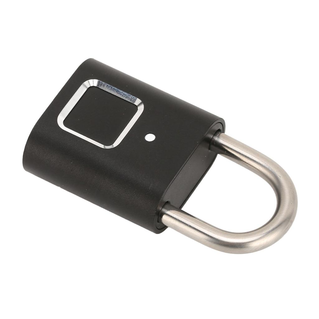 Smart Keyless Fingerprint Padlock Waterproof Biometric Prevent Theft Rechargeable USB Padlock for Backpacks Suitcases
