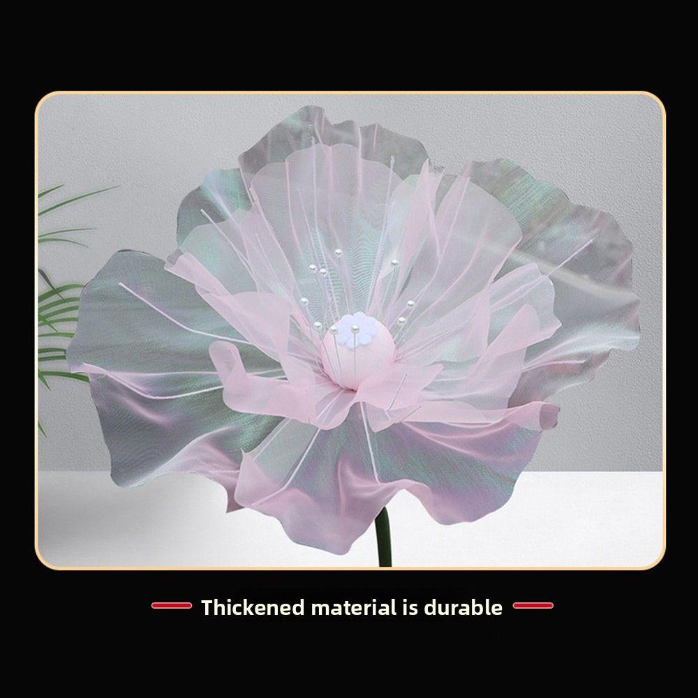 50cm Big Gauze Poppy Flower Hollow Design Simulation Flower Silk Mesh Flower  Wedding Decoration
