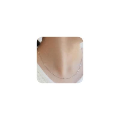 Halskette für Edelstahl Venezianerkette für jeden Tag Kommt mit Geschenkbox [Hothrty] Frauen, Kette, Stahl, Dünn, Zart, Kette, Y-Form, Silber, Gold, Niedlich,