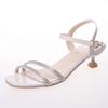 3Cm women's sandals women's 2025 summer new versatile mid-heel fashion ins trendy high heels women's stiletto