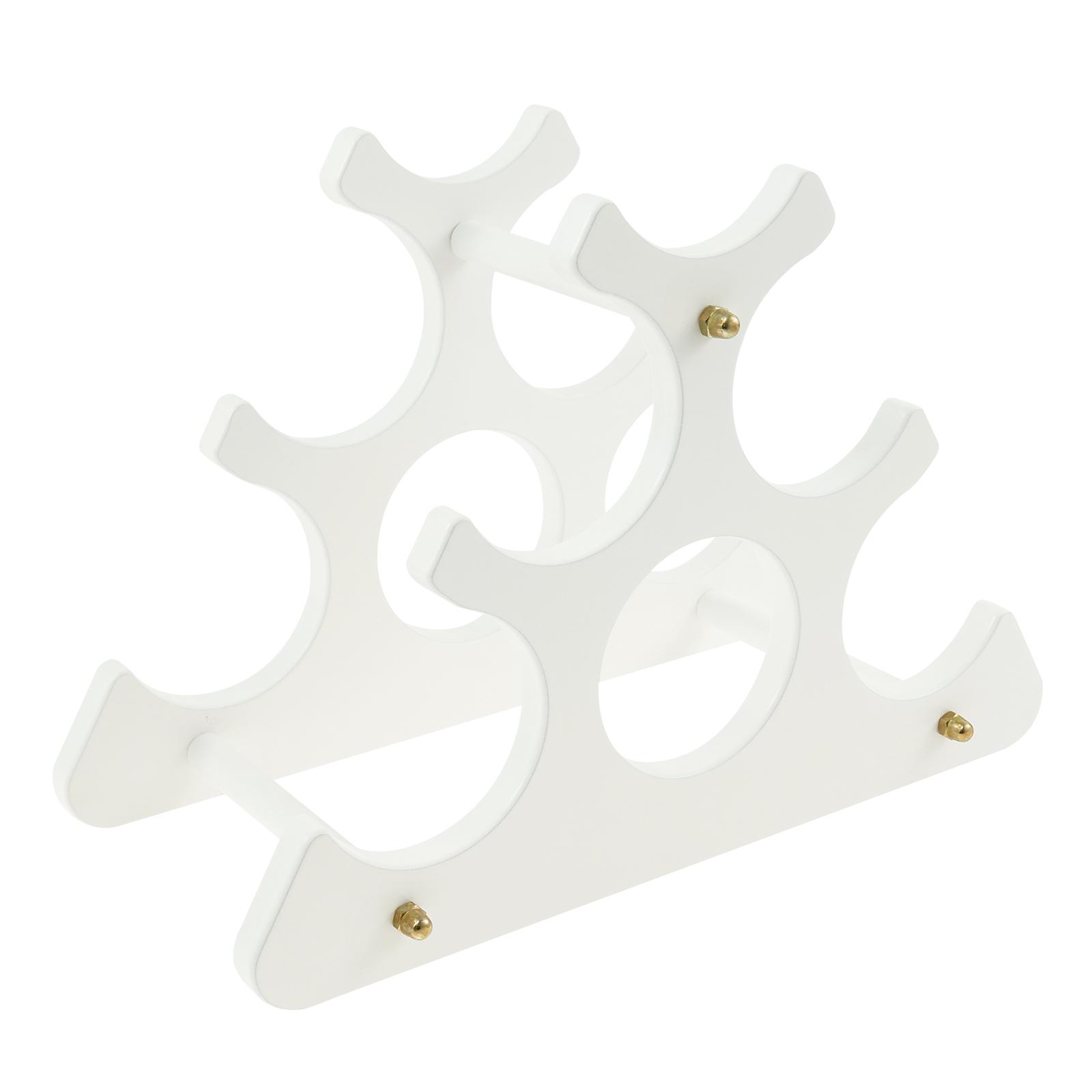 

Wooden Wine Rack Easy Assemble Countertop Wine Bottle Display Holder Space-saving Hold Up to 6 Bottles for Home Kitchen Pantry