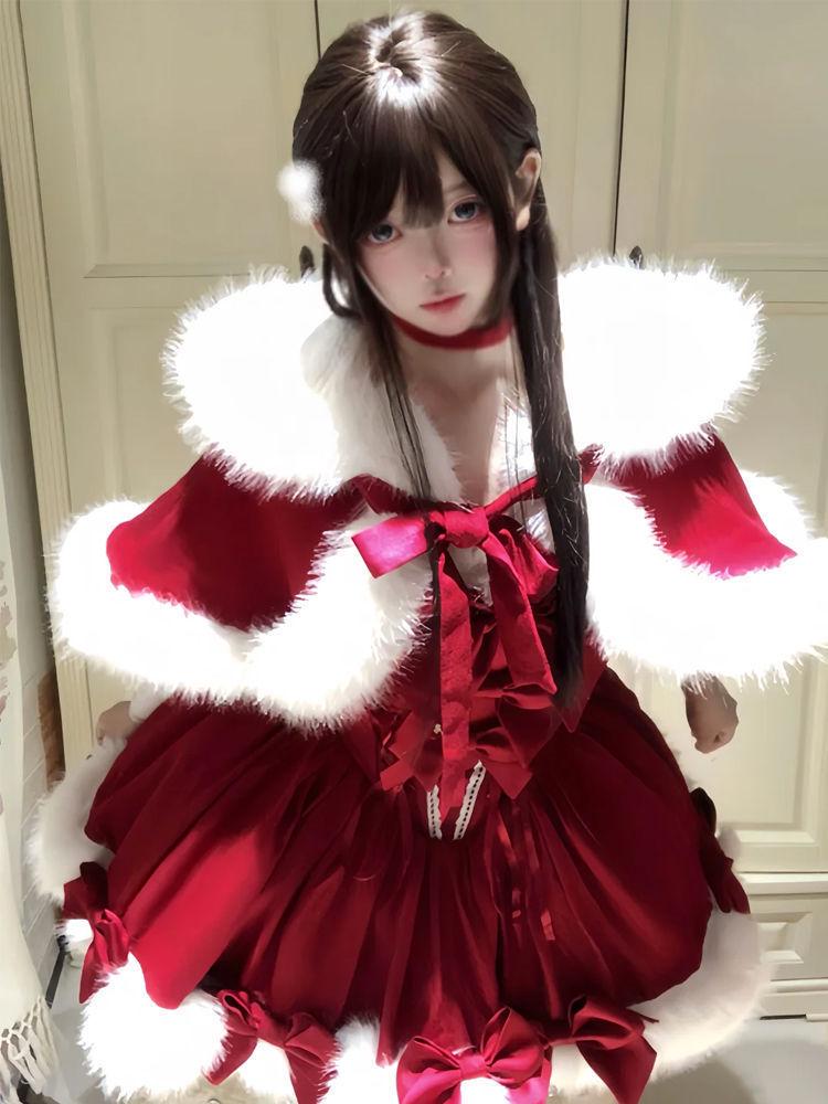 Winter Wonderland Japanese Lolita Cloak & Puffy Skirt Set