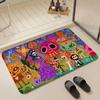 Dia De Muertos Design Art Floor Mat Eco  Flannel Doormat Non Slip Odorless Indoor Floor Rug Soft Short Plush Home Mat