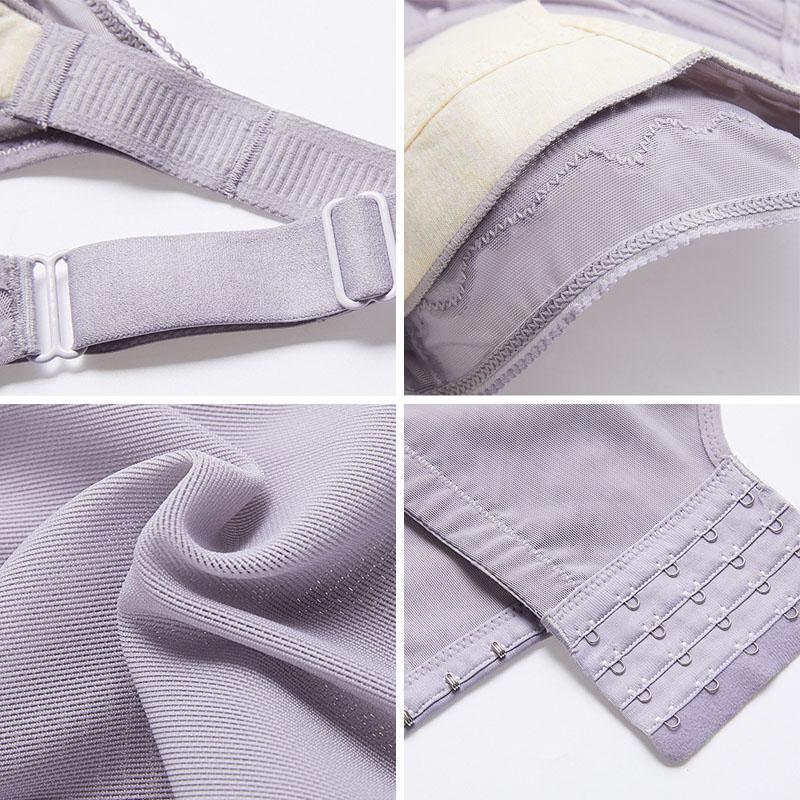 Tunn BH i stor storlek Dam Samla Push Up BH Slut Bröstet och Justera BH Spets D-kupa BH Fancy Underkläder