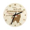 Australian Terrier, Aussie - Clock with Dog, Wooden Clock with Engraving, Personalised Clock by