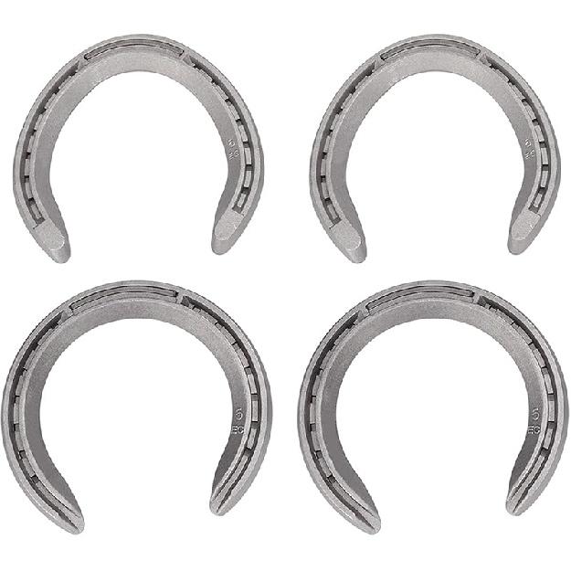 Aluminum Alloy Horseshoes 4pcs Horse Riding Tool Kit for Indoor Outdoor Use Sturdy Long Lasting Non Slip and Wear Resistant Design for Horse Hoof