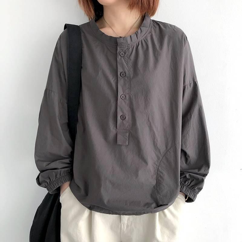 

2026 Women s Elegant Long Sleeve Casual Loose Plus Size Fashion Pullover Medium M темно-сірий