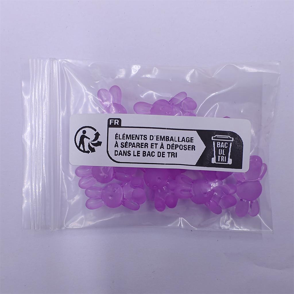 Home Party Supplies Cartoon 10Pcs DIY Bracelet Necklace Hair band Rabbit Resin Beads For Spacer Making Cute Frosted Jelly Color For Jewelry Making