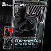 Para Mazda 3 2010 2011 2012 2013 Fibra de Carbono Forjada Suave Real Accesorios Panel de Marco de Palanca de Cambios de Coche Cubierta Pegatina Adorno Interior