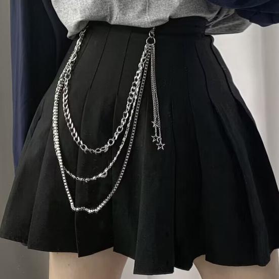 Waist Chain Titanium Steel Multi Layer Design Star Pendant Hip-hop Men Women