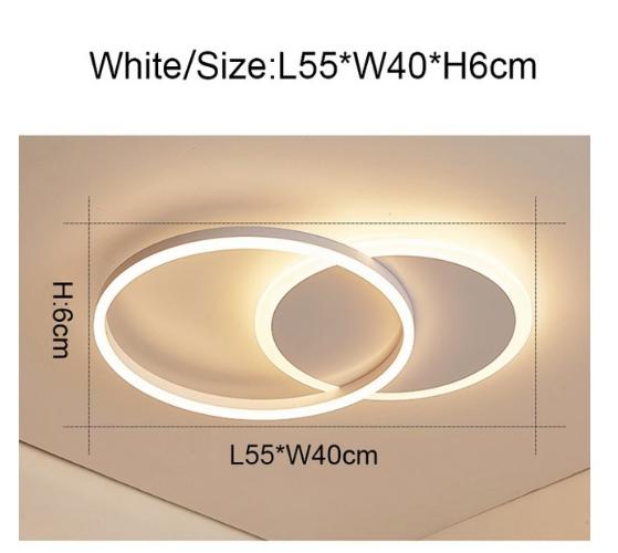 

Postmodern Led Circle Rings Ceiling Lights For living Room Bedroom Study Room Ceiling Lamp Black/White/Golden pendant Lamp Cold White