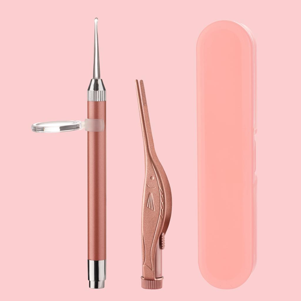 Visual Ear Wax Picker for Kids – Safe LED Lighted Curette for Gentle Cleaning | Includes Ear/Nose Tweezers for Multi-Use