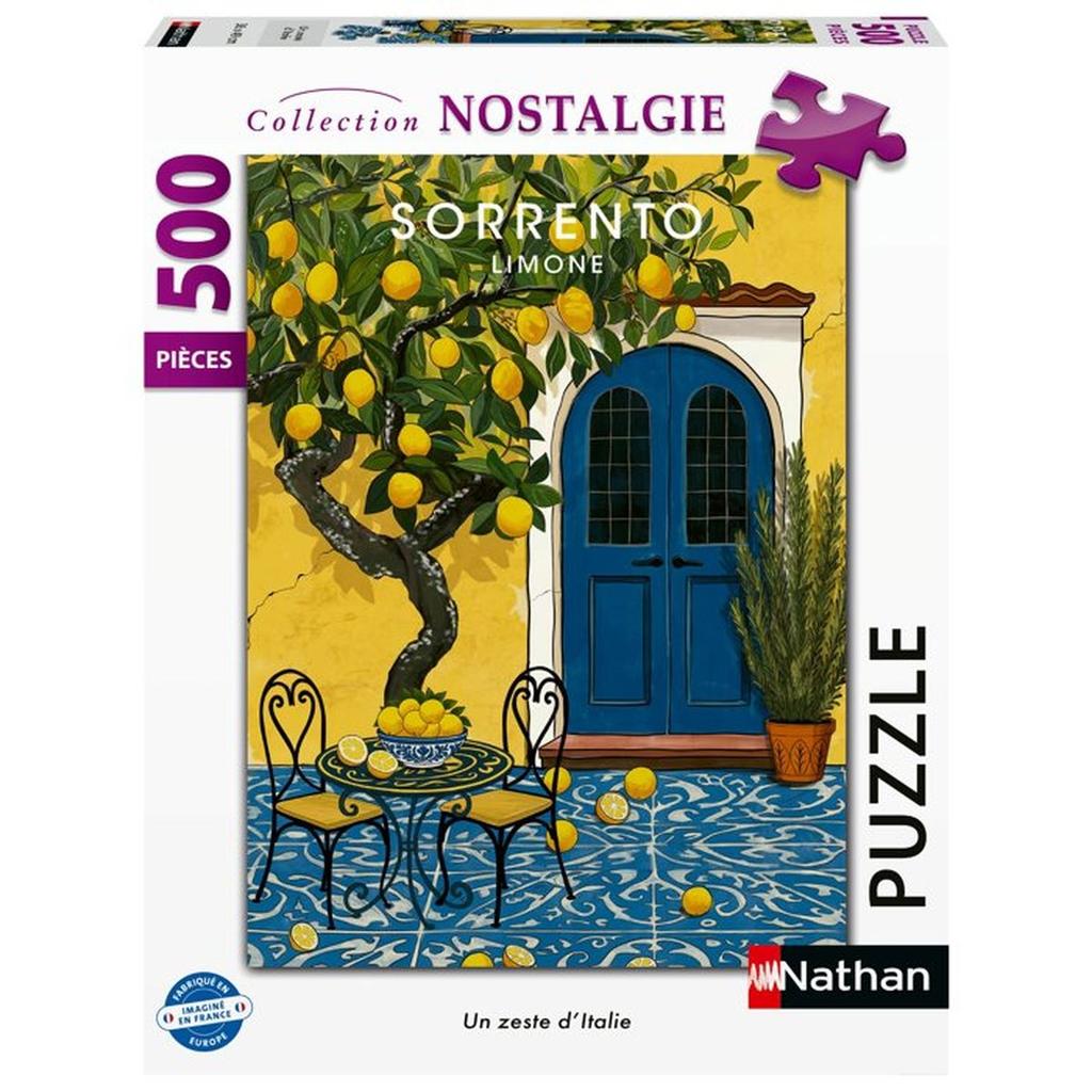 Nathan - Puzzle Adulte 500 pieces - Un zeste d'Italie - des 12 ans - Puzzle de qualité supérieure - Collection Nostalgie - 12001865