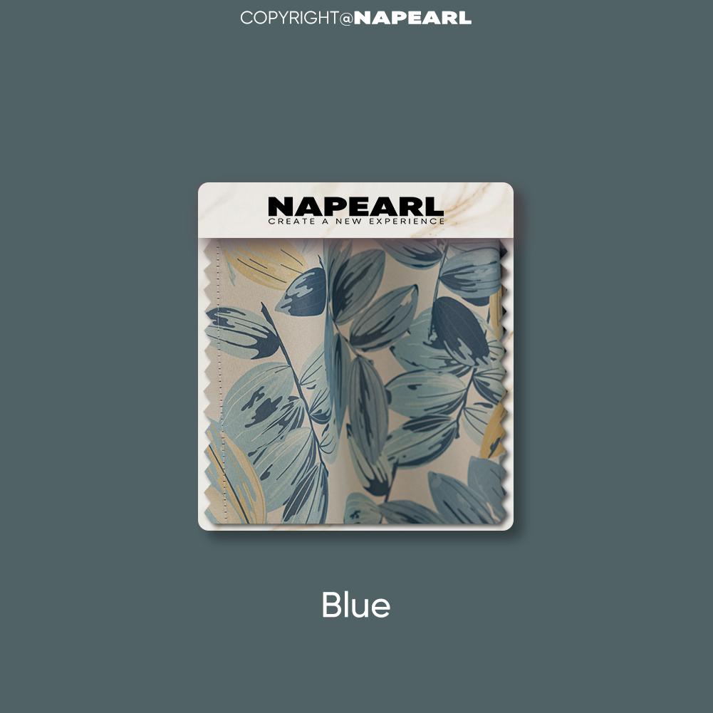 

1 шт. NAPEARL свежие и целебные шторы с принтом листьев и затенением 70-80% для спальни, гостиной, домашнего декора W100cm x L200cm синий