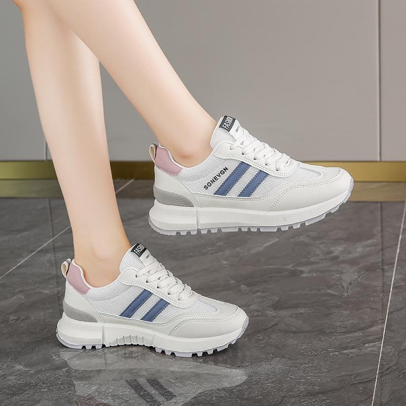 Fashion CRLAYDK Designer Women's Sneakers Mesh Breathable Walking Shoes Summer Fashion Casual Sports Ladies Platform Lace Up Tennis