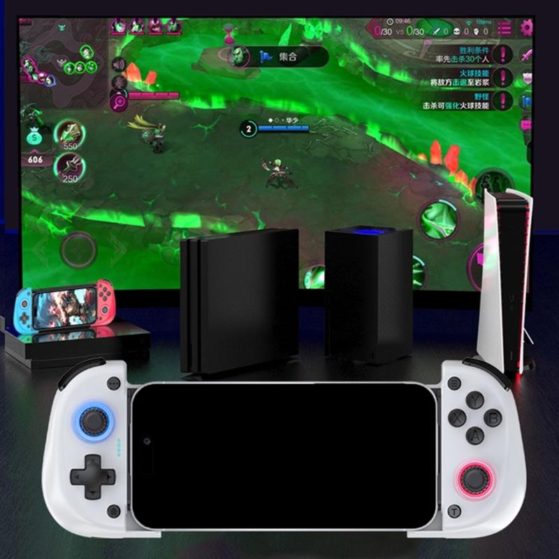 Stretchable Game Controller Wireless Charging Hall Effect Joystick Bluetooth-compatible Phone Gamepad with Cooling Fan