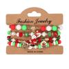 Christmas Charm Bracelet with Snowman, Tree, Santa, and Deer Pendants