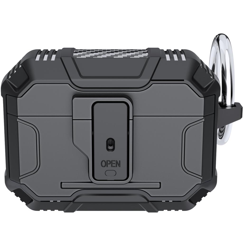 Military-grade Shocokproof Earphone Case For Apple AirPods Pro 4 3 2 1 Bluetooth Wireless Charge Metal Armor Pop-Up Switch Cover