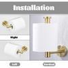 Toilet Paper Holder Towel Ring Brushed Gold Bathroom Hardware Hand Towel Holder Bathroom Accessories Set Wall Mount Stainless Steel 2 Pieces