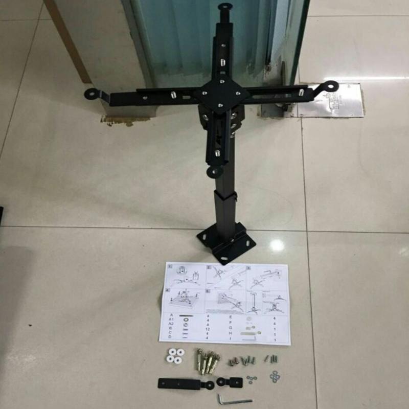 Adjustable Projector Mount Bracket 43-65cm, Projector Ceiling Mount Ceiling and Wall Support, Holds Up To 15kg, Black