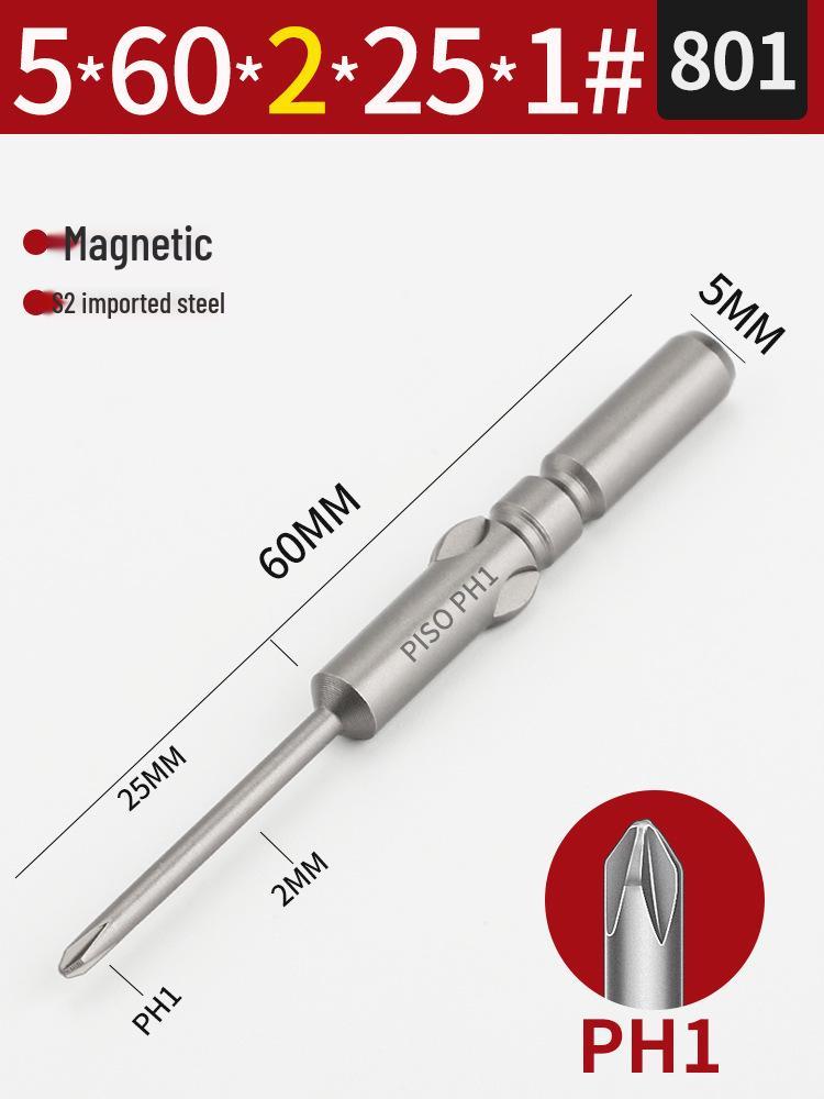 Imported S2 Steel 5mm Magnetic Electric Screwdriver Bits (801/800), 101-Piece Set