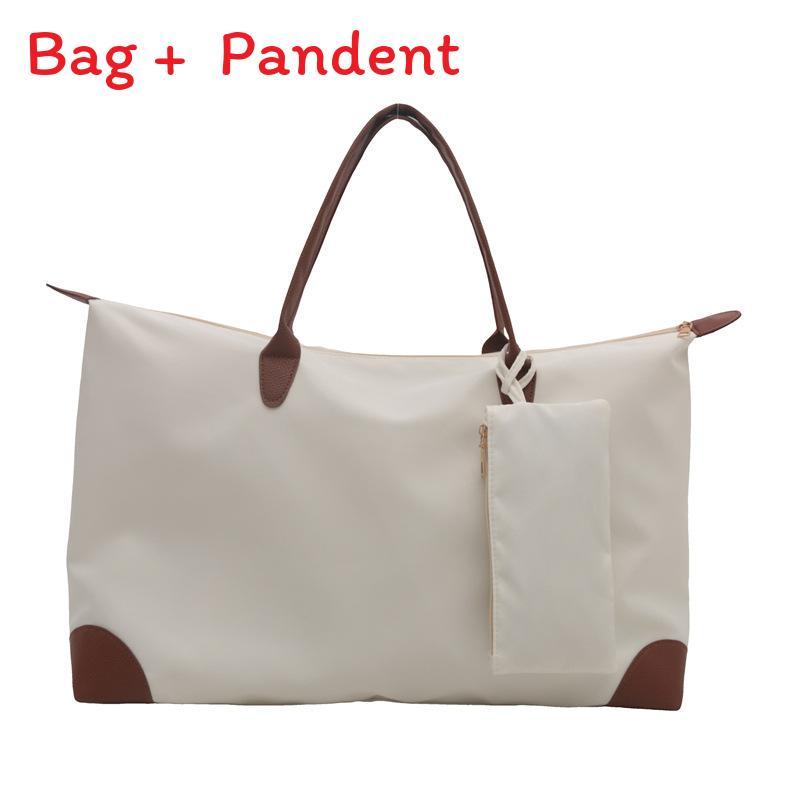 Nylon Tote Bag For Women Large Capacity Travel Handbag With Zipper Closure For Daily Use