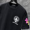 GZ-8923 CHROME HEARTS 2025 Summer New High Quality Cotton Round Neck Loose Large Size Men's and Women's T-shirt Couple T-shirt