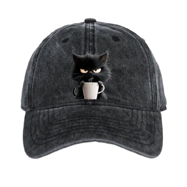 

Breathable Dad Hat With Anime Animal Pattern Adjustable Baseball Hat For Music Festival And Hiphop Dancing Wear чёрный