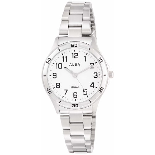 Seiko Watch Alba Sports Wristwatch AQQK407 Women's Silver, Water Resistant for Daily Use (10 ATM), Domed Inorganic Glass