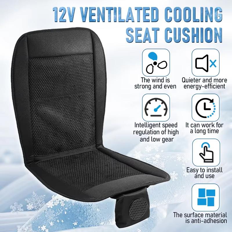 Car Seat Cushion DC 12V Summer Cool Air Seat Cover With 8Fan Fast Blowing Ventilation Seat Cooling Pat Refrigerated Seat