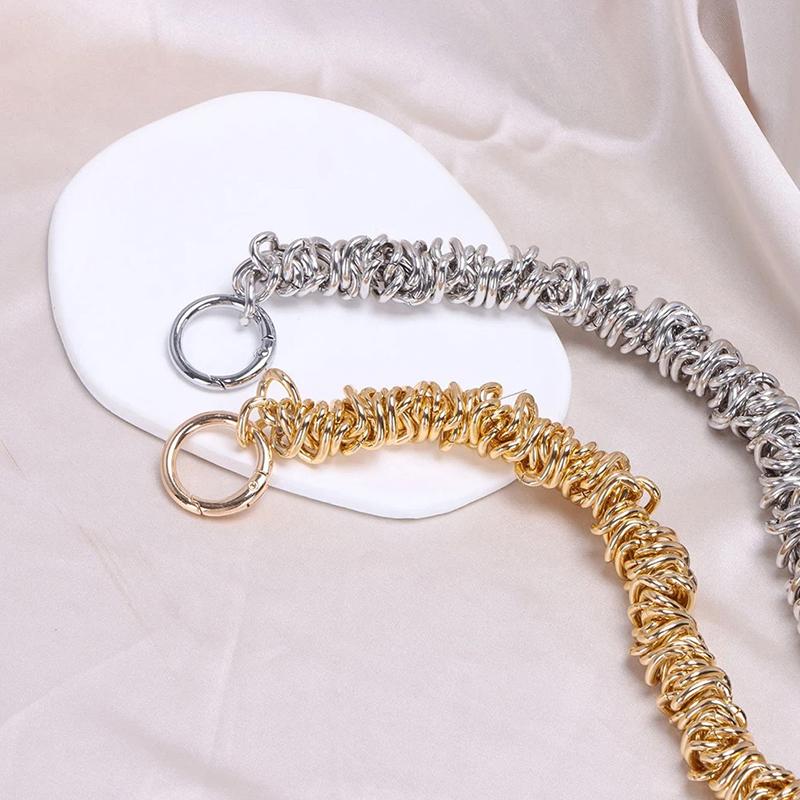 Squisita Catena Irregolare per Borsa a Mano Manico in Metallo per Borsa a Spalla Ricambio Parti per Borsa Accessori per Borsa da Donna Tracolla Corta da 37 cm