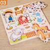 1 Set Cartoon Tier Verkehr Handgreifbretter Holzpuzzle Montessori Spielzeug für Kinder Frühes Lernen Lernspielzeug