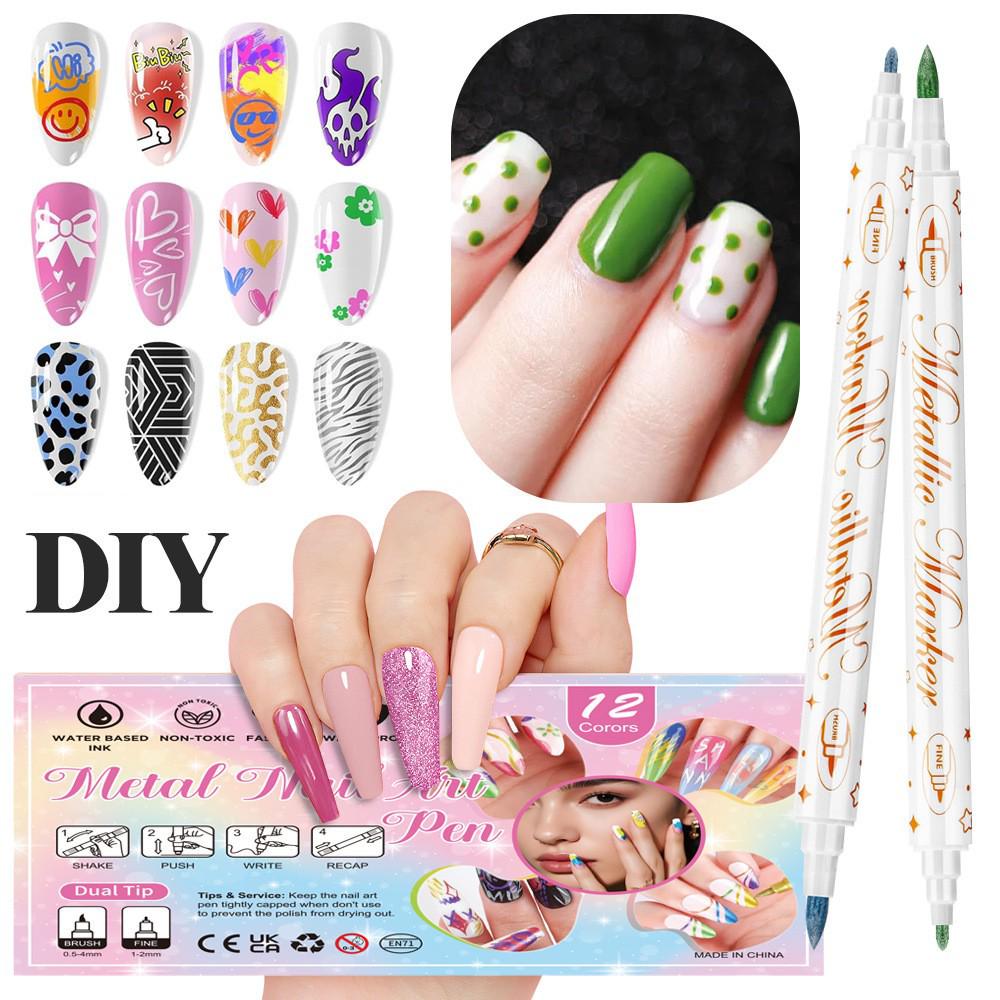 Cross-border Hot Selling Soft Tip Fine Tip DIY Nail Art Graffiti Acrylic Paint Pen