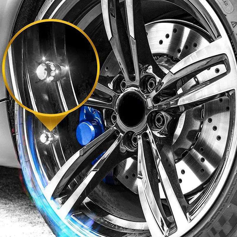 4 Stuks Duurzame Kroon Met Diamant Elektrische Scooter Ventielsteel Dop Stofdichte Afdekking Banden Accessoires Beschermhoes