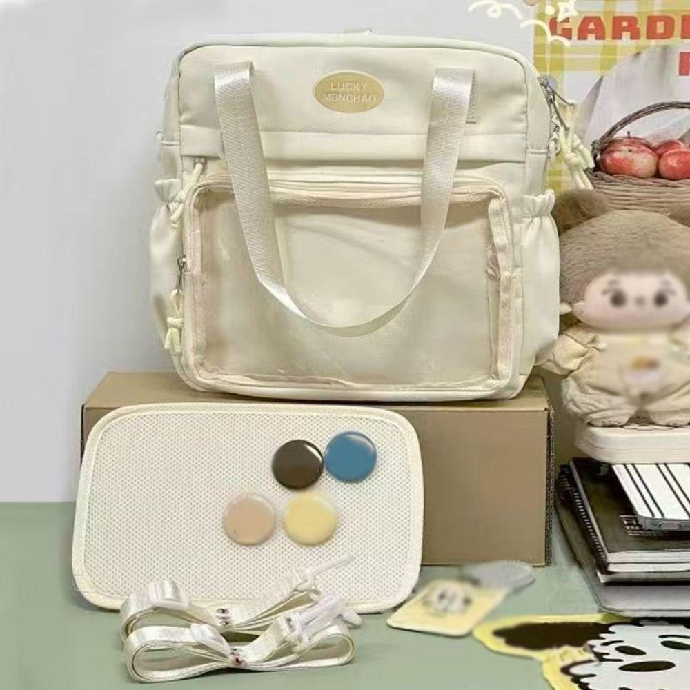 

College Style Women s Crossbody Bag Creative Mini Handbags Ins Backpacks Makeup Bag бежевий