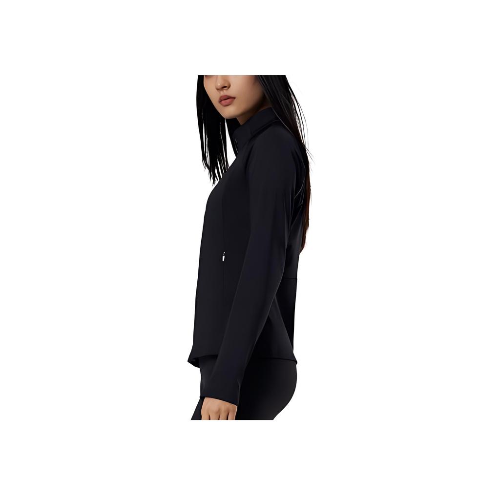 Saucony Solid Color Casual Fashion Versatile Long Sleeve Jacket Women jackets Black SC1239311AL-BK01