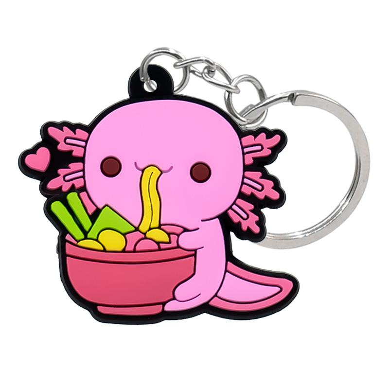 

1PCS Animal Keychains Cute Black Cat Dach Dog Funny Style Duck Keyring Keychain for Bag Car key Accessories Kids Favor Key Decor