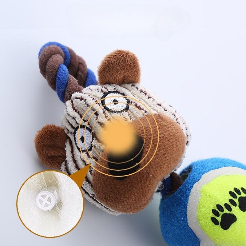 Pet Toys Cat and Dog Toys Corduroy Tennis Cotton Rope Dog Tearing Teeth Pet Supplies Dog Interaction