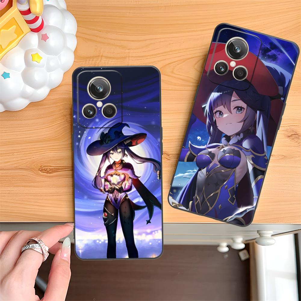 Game GI Mona Matte TPU Mobile Phone Case for Realme 15 14 13 12 11 10 9 Pro Plus T i Lite 5G Colorful Printing Cover