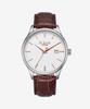 Seinteuseukoteuleondeon Simple Line Date Leather Watch - Silver Chrome / St7109L-Ssc