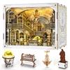 MiniCity DIY Book Nook Kit Miniature House Kit BookNook Suitable for and Birthday Collectible with LED Light Library - - - Beginners, Teenagers,