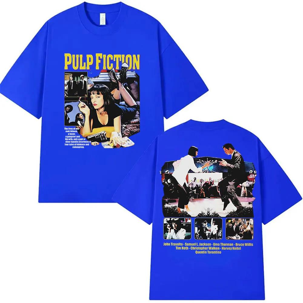 90s Vintage Pulp Fiction Movie Graphic T Shirt Men's Women Classic Harajuku High Quality T-shirts Cotton T-shirt Streetwear